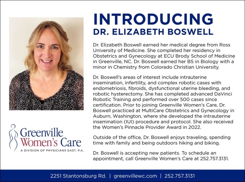 Introducing Dr. Elizabeth Boswell