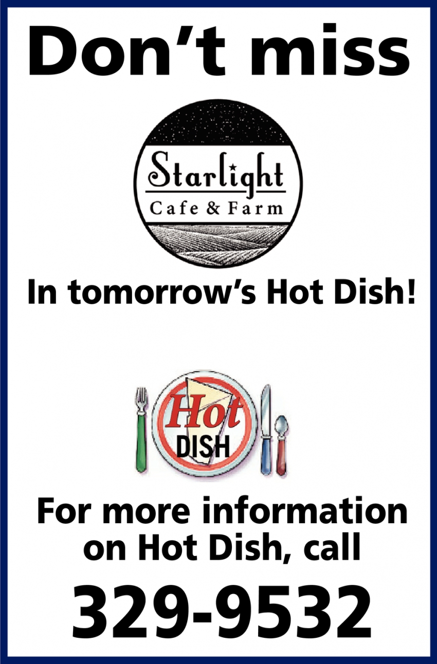 Don't Miss In Tomorrow's Hot Dish!