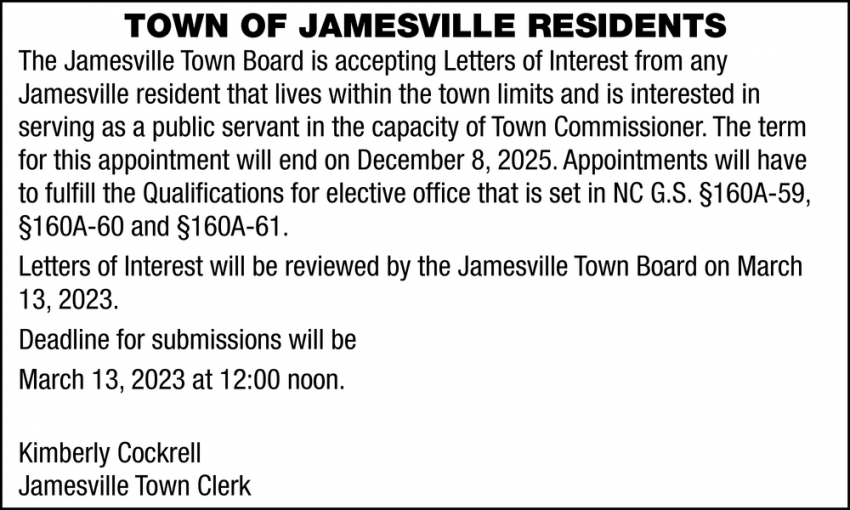 Town of Jamesville Residents