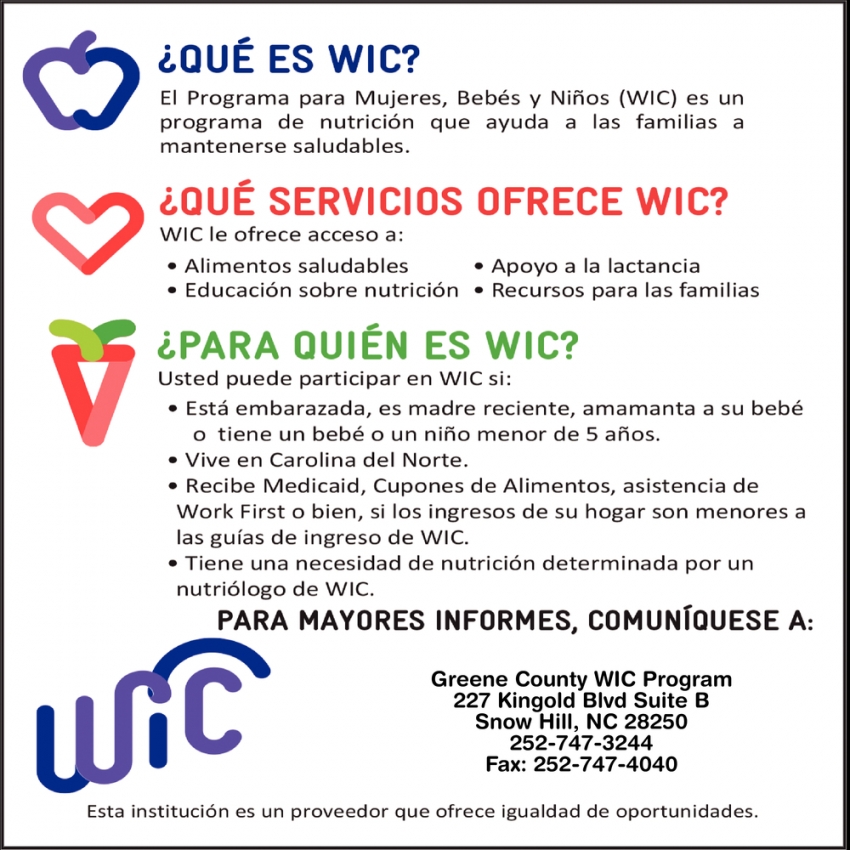 ¿Qué servicios ofrece WIC?