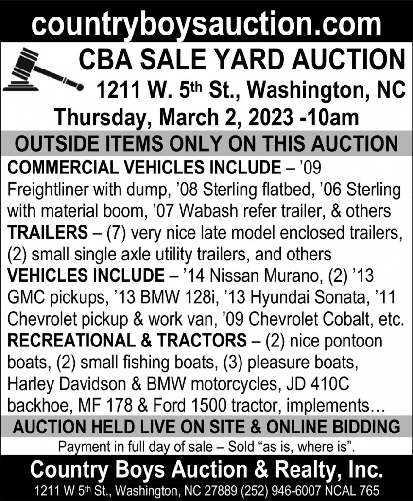 CBA Sale Yard Auction
