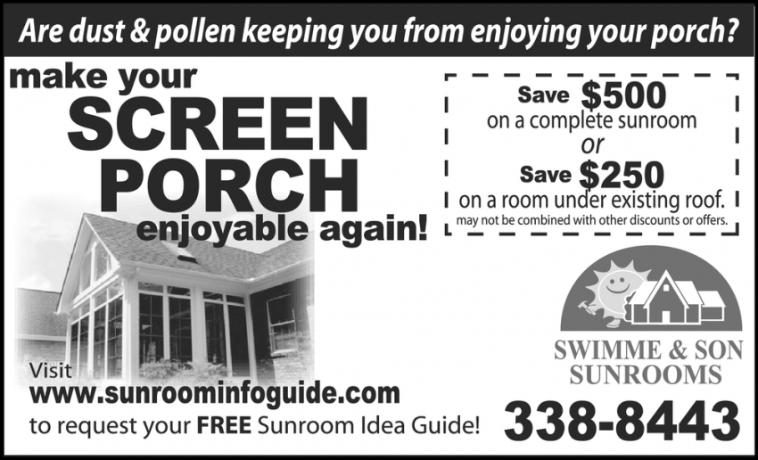 Are Dust & Pollen Keeping You From Enjoying Your Porch?