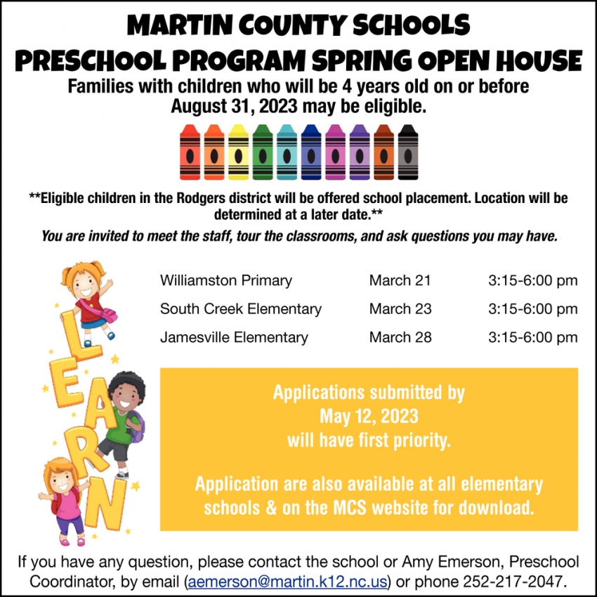 Preschool Program Spring Open House