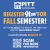 Register Now for Fall Semester!