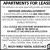 Apartments for Lease