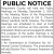 Public Notice