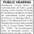 Public Hearing