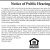 Notice of Public Hearing 