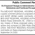 Public Comment Requested