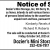 Notice of Sale