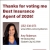 Thanks for Voting Me Best Insurance Agent of 2026!