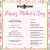 Mother's Day Buffet - Menu