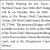 A Public Hearing for the Town of Hertford Fiscal Year