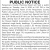 Public Notice