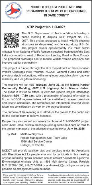 State of North Carolina Department of Transportation