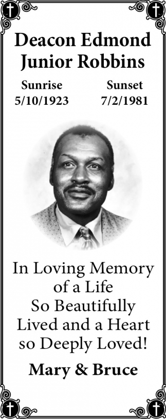 The Family of Deacon Edmond Junior Robbbins