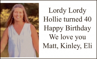 Lordy Lordy Hollie