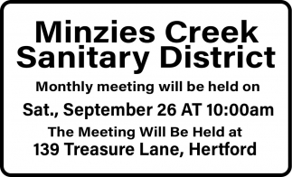 Minzies Creek Sanitary District
