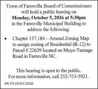 Board of Commissioners of the Town of Farmville