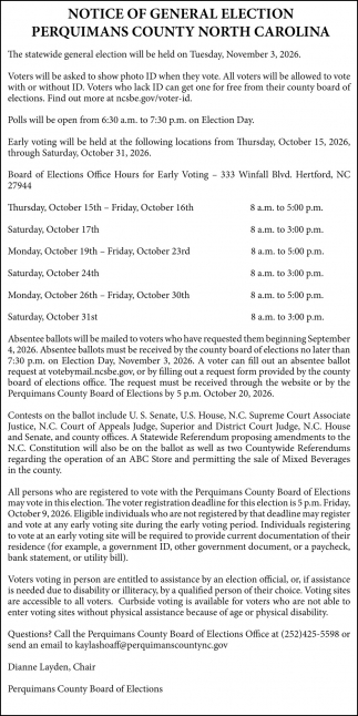 Perquimans County Board of Elections