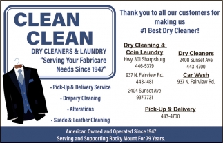 Clean Clean Dry Cleaners & Laundry