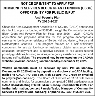 CADA - Choanoke Area Development Association of NC, Inc