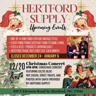 Hertford Supply Upcoming Events
