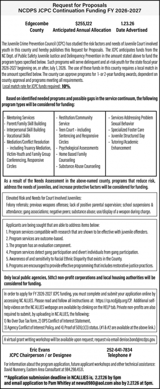 Nash County Juvenile Crime Prevention Council