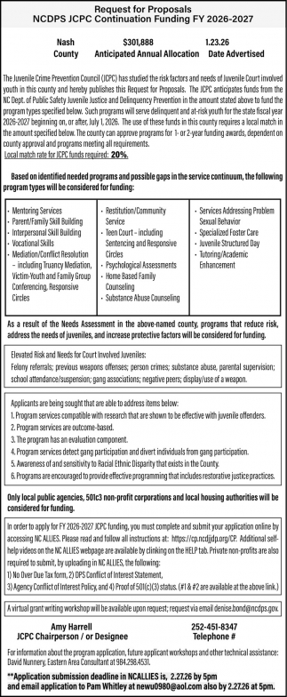 Nash County Juvenile Crime Prevention Council