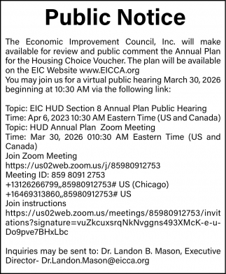 The Economic Improvement Council, Inc