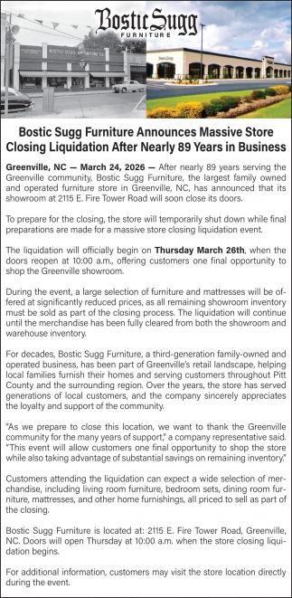 Bostic Sugg Furniture