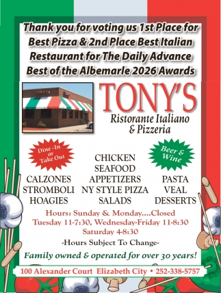 Tony's Ristorante Italiano & Pizzeria