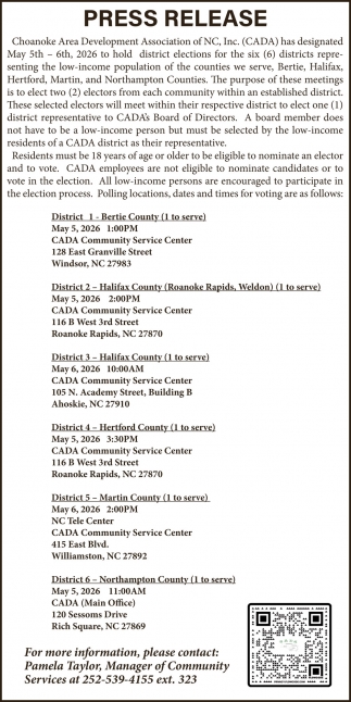 CADA - Choanoke Area Development Association of NC, Inc