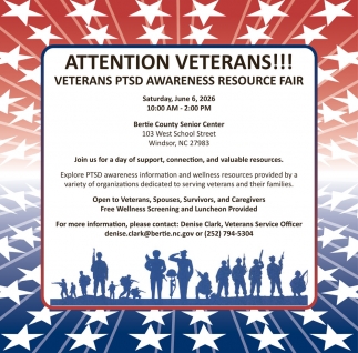 Veteran's PTSD Awareness Resource Fair (Sturday, June 6, 2026)
