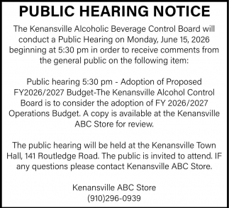Kenansville Alcoholic Beverage Control Board