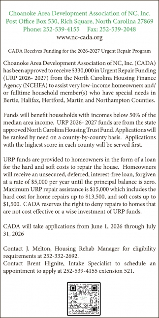 CADA - Choanoke Area Development Association of NC, Inc