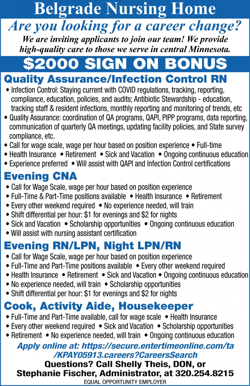 Quality Assurance/Infection Control RN