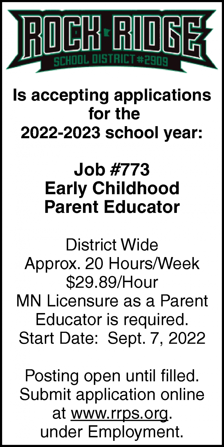 Early Childhood Parent Educator