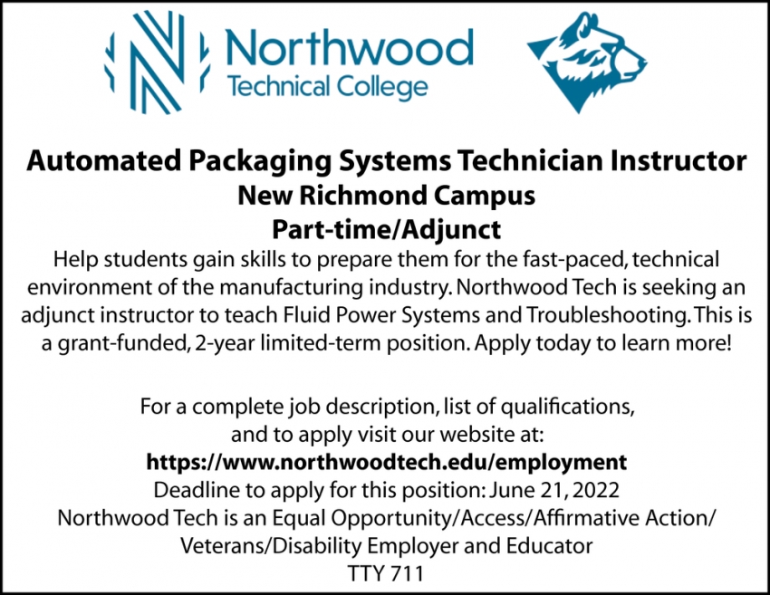 Automated Packaging Systems Technician Instructor