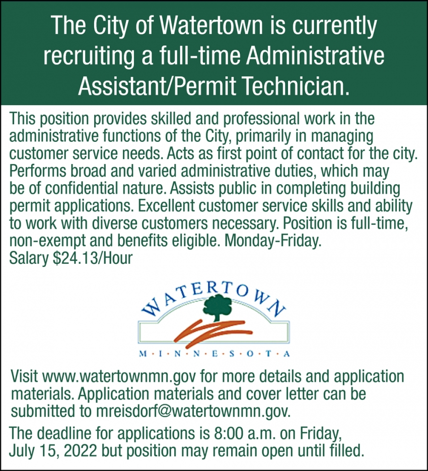 Administrative Assistant/Permit Technician