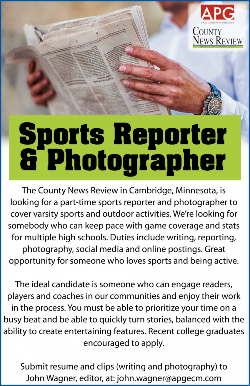 Sports Reporter & Photographer