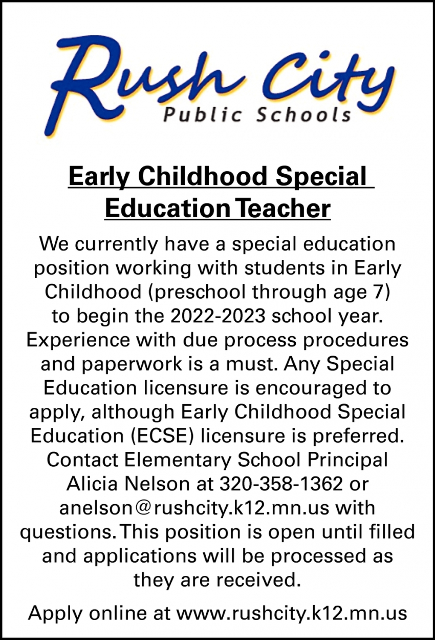 Early Childhood Special Education Teacher