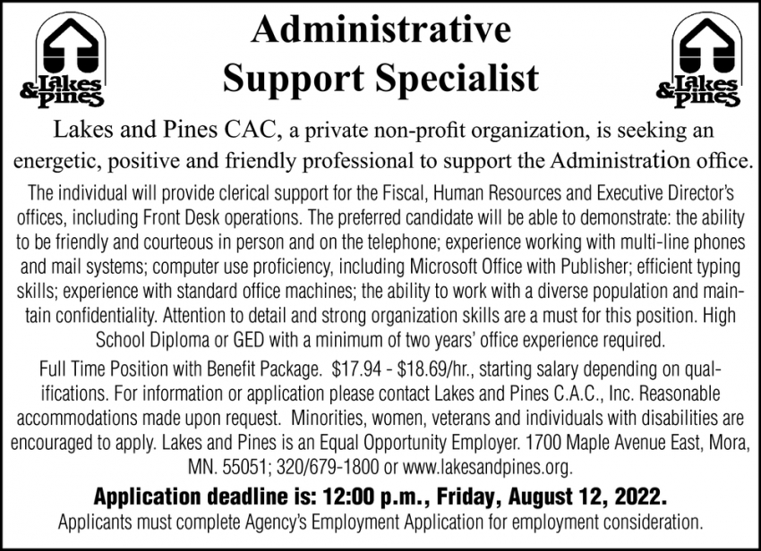 Administrative Support Specialist