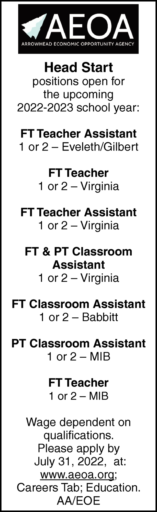 Teacher Assistant, Teacher