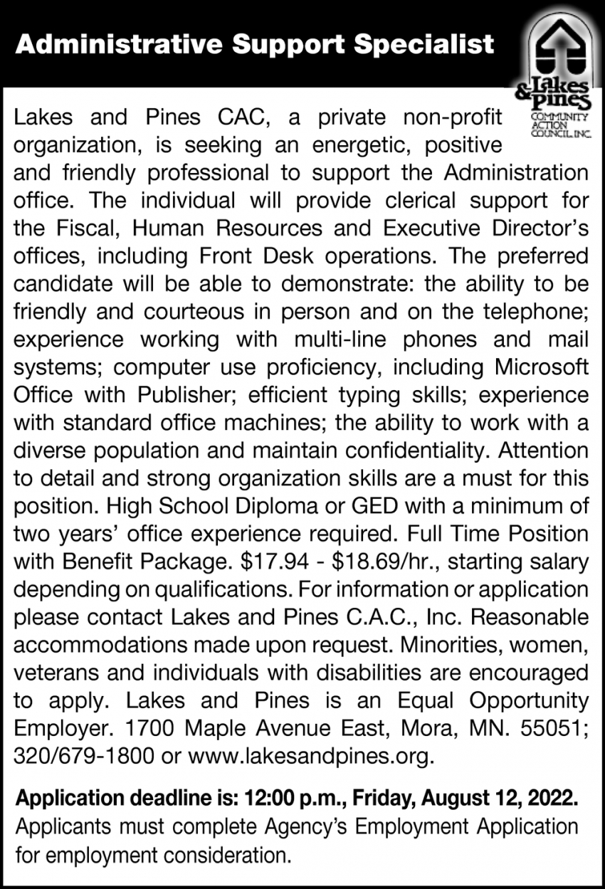 Administrative Support Specialist