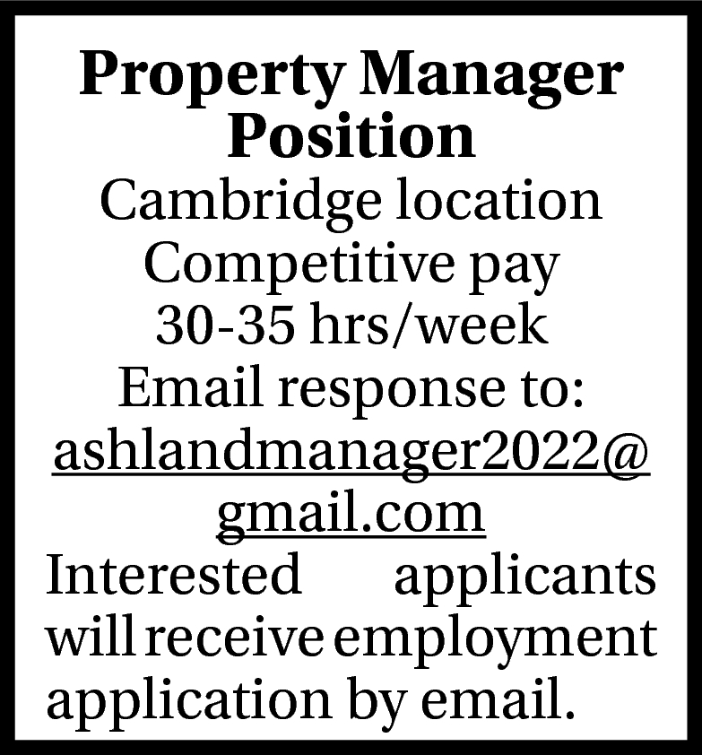 Property Manager Position