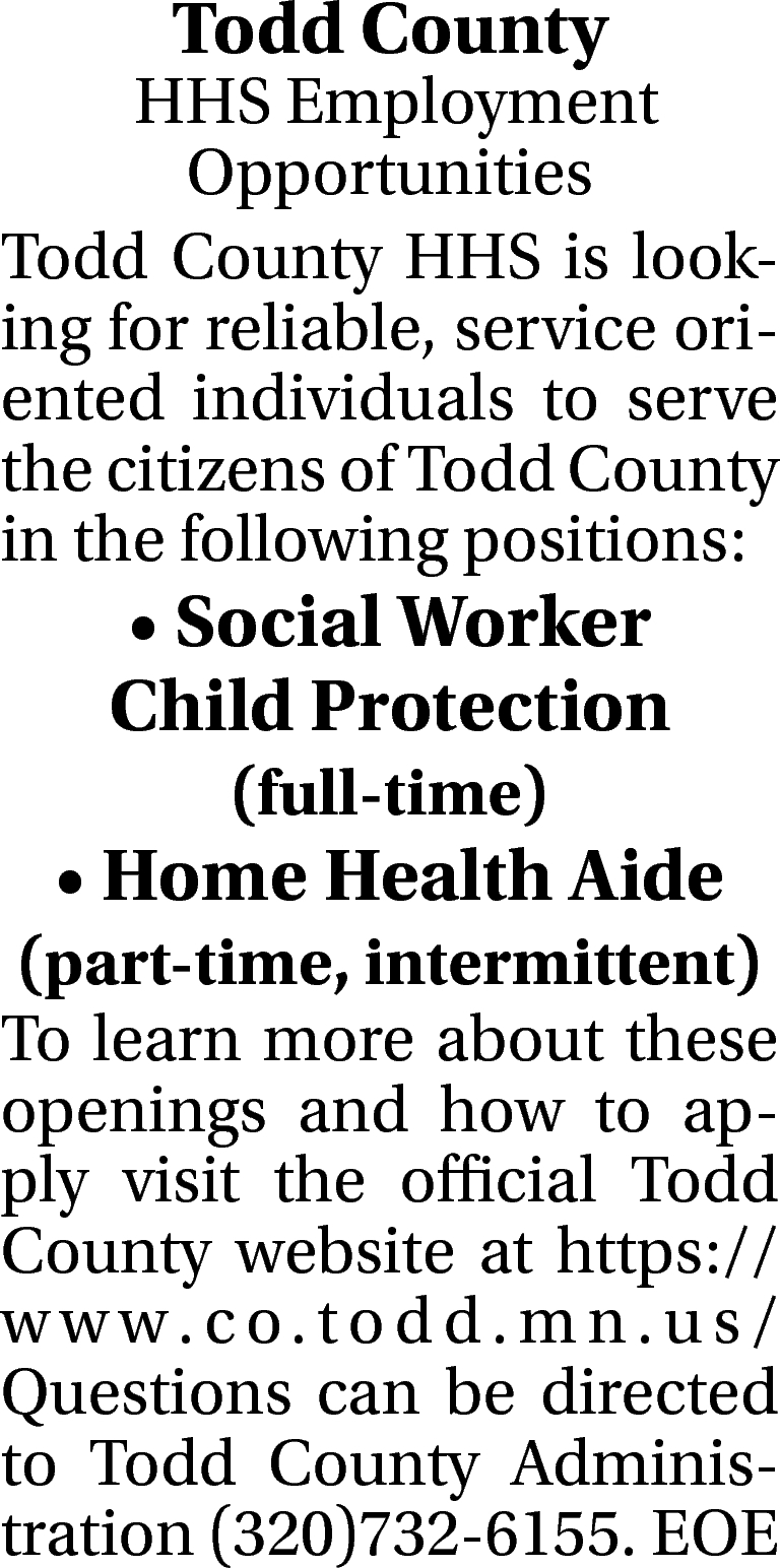 Social Worker Child Protection, Home Health Aide