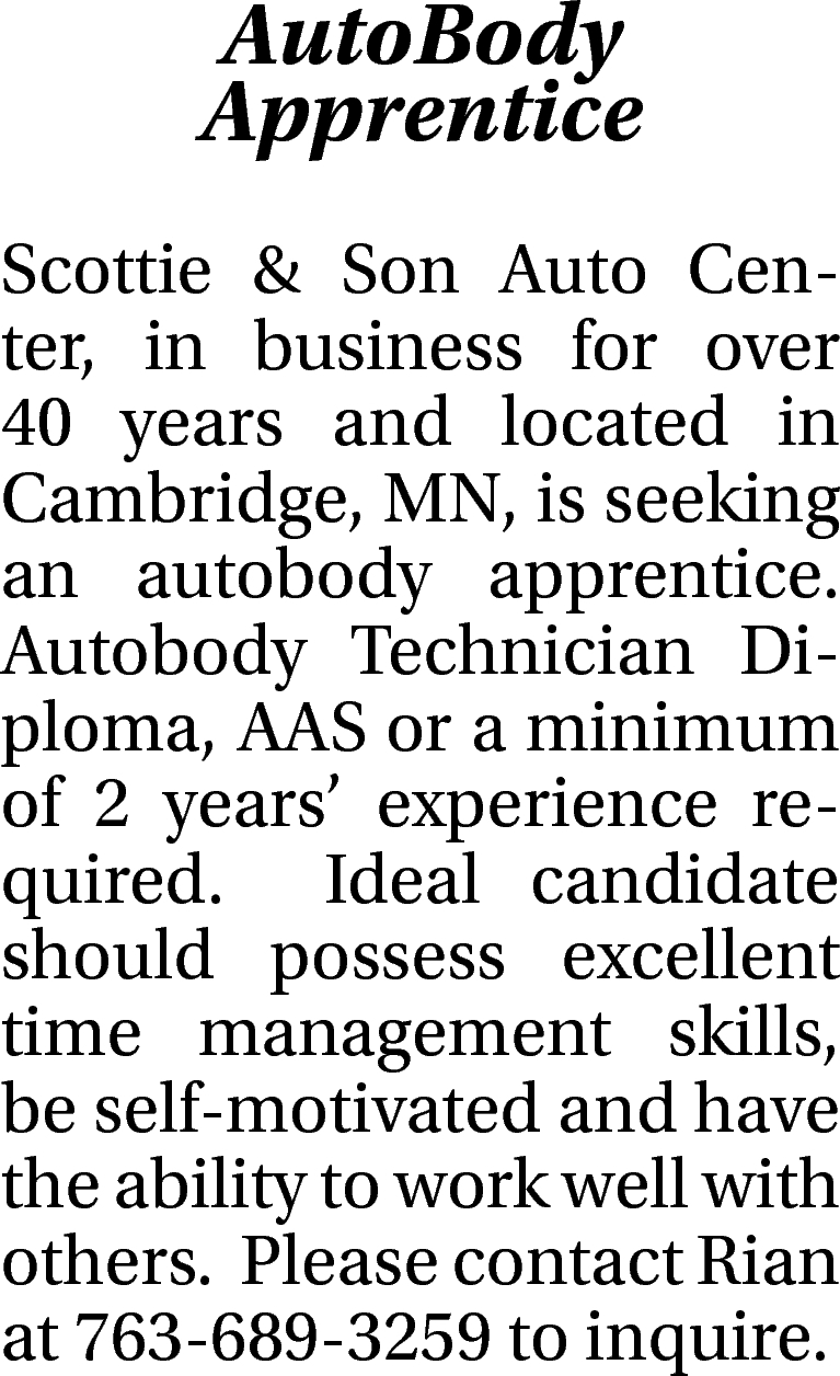 Autobody Apprentice