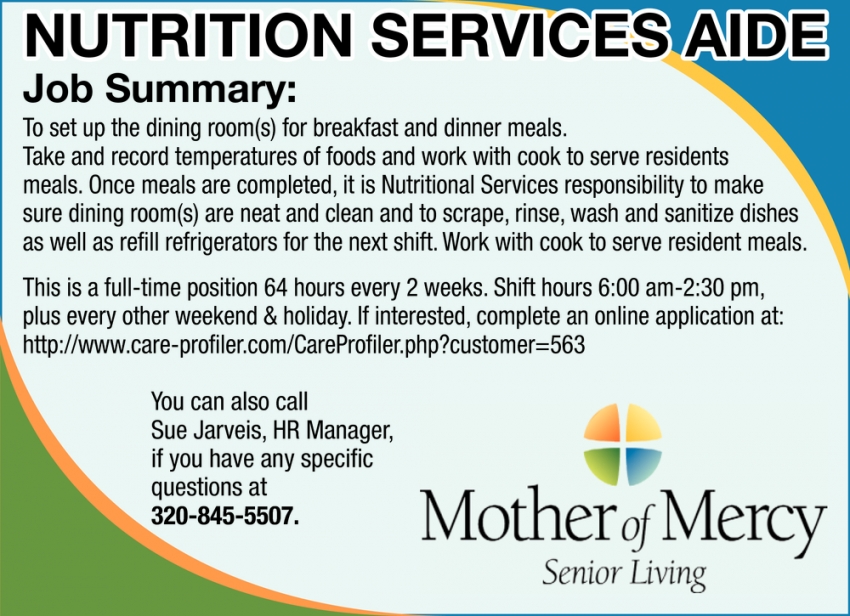 Nutrition Services Aide