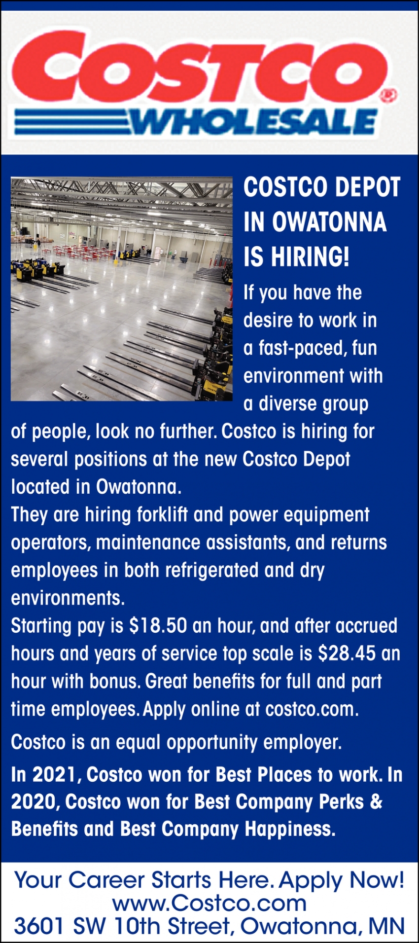 Cotsco Depot in Owatonna Is Hiring!